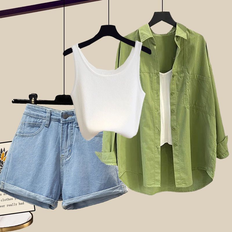 Summer Mint Style Dopamine Wear Match Suit Women