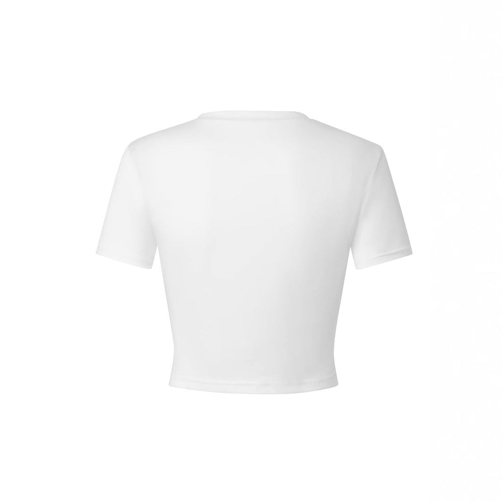 Women's Casual Short Bow Printed Top