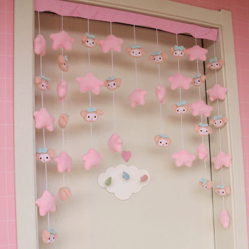 Punch-Free Melody Heart For Home Girl Hanging Curtain