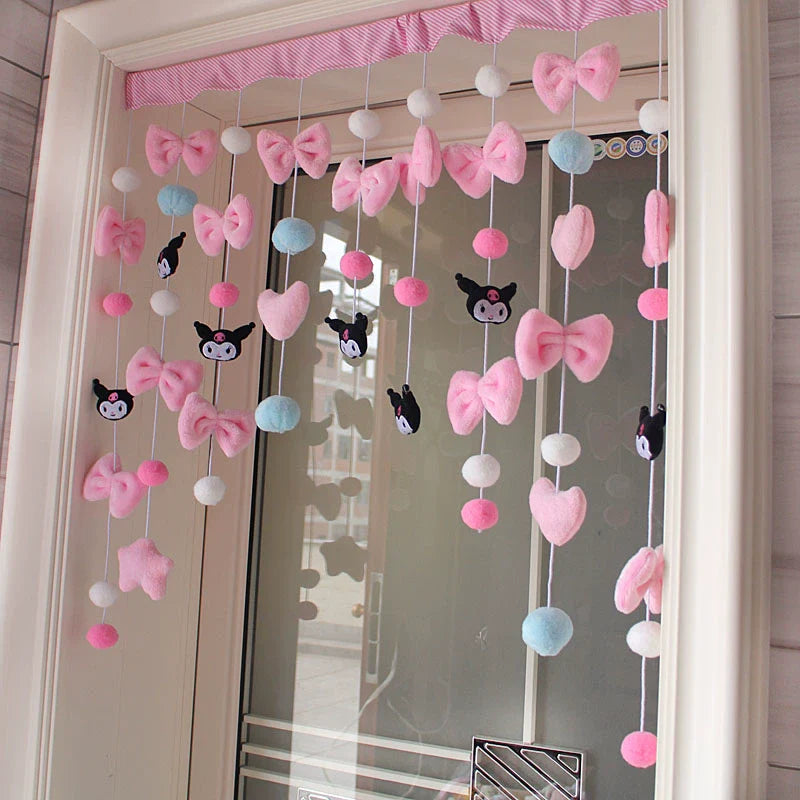 Punch-Free Melody Heart For Home Girl Hanging Curtain