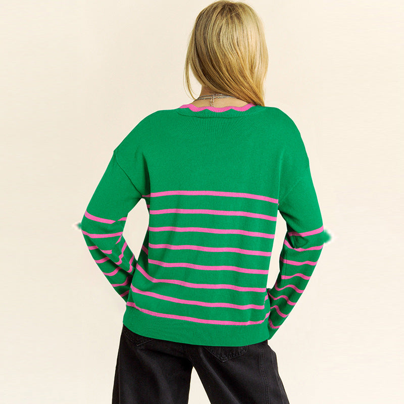 Women Bowknot Pullover