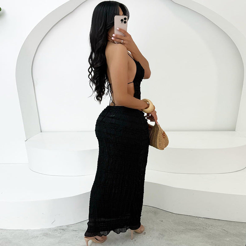 New Fashion Halter Series Long Skirt Two-piece Set