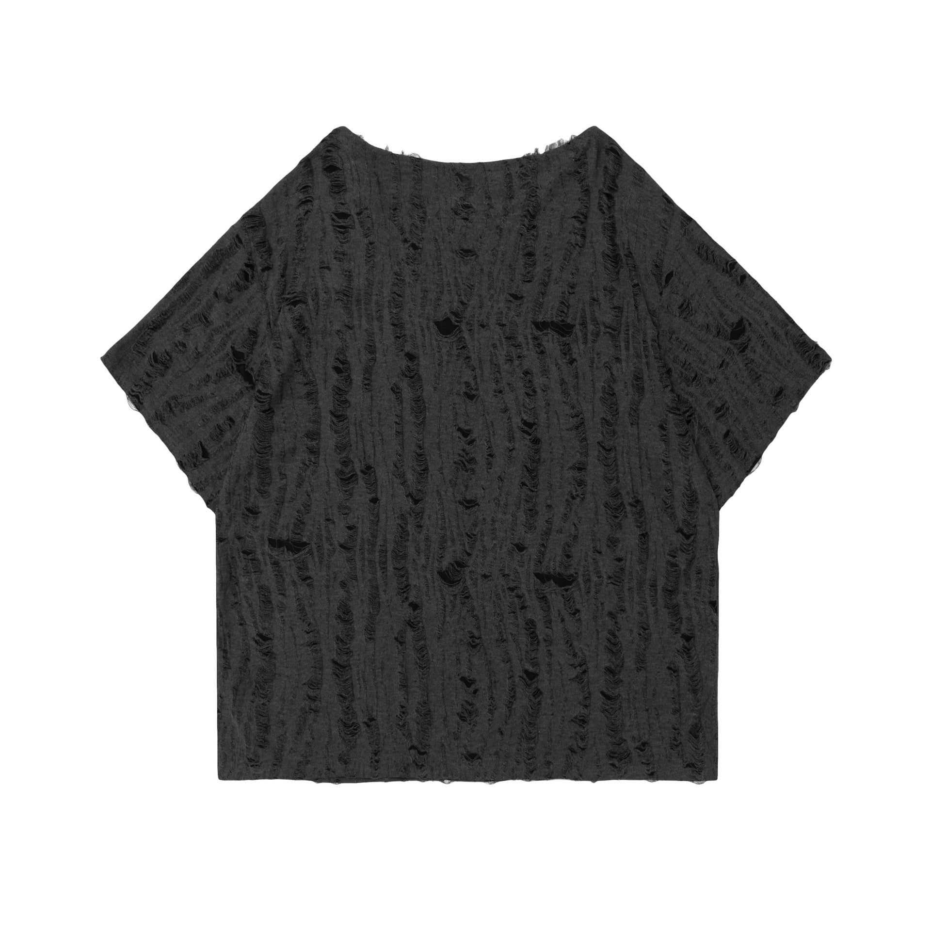 Women's Lace-up Butterfly Affixed Cloth Embroidered Short-sleeved T-shirt