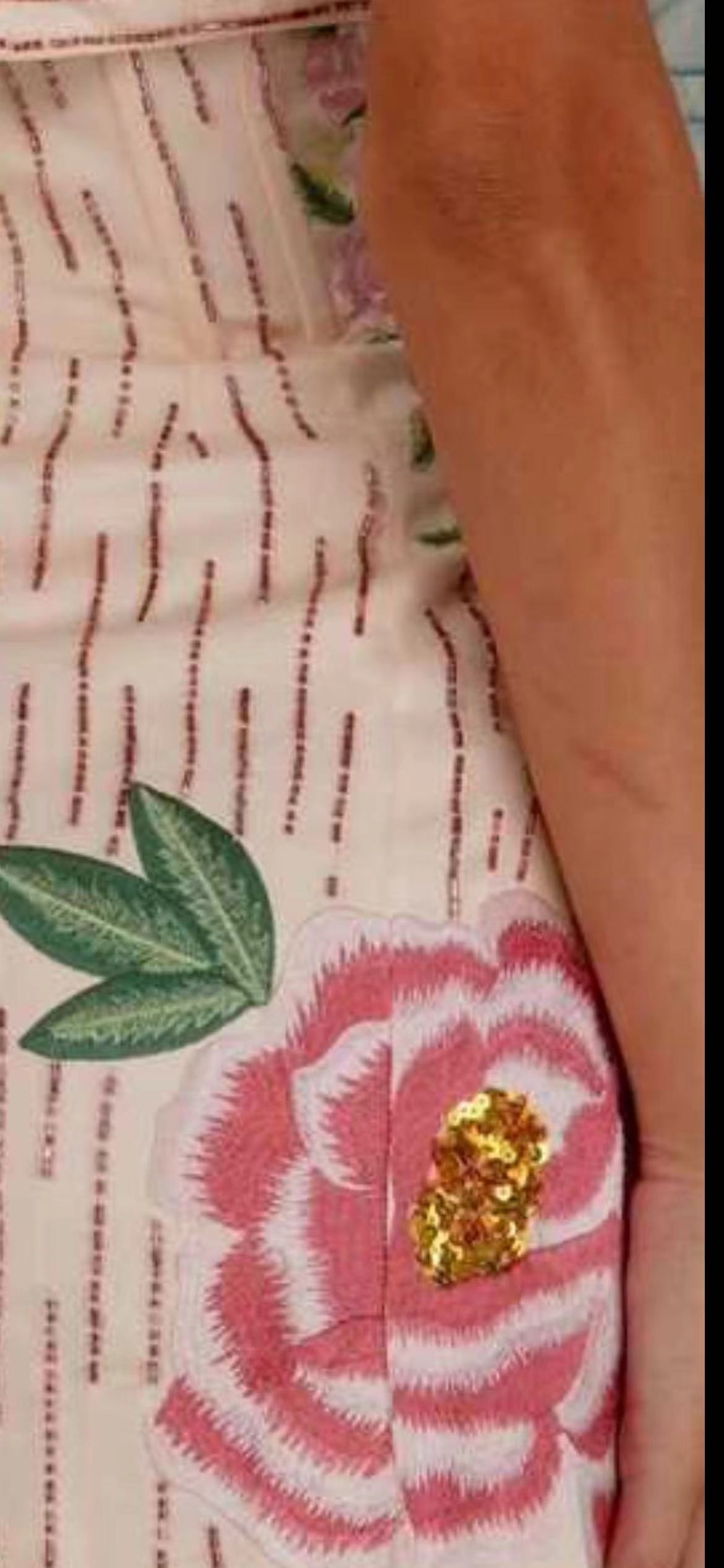 Women's Flower Dress Half-length Slim Fit