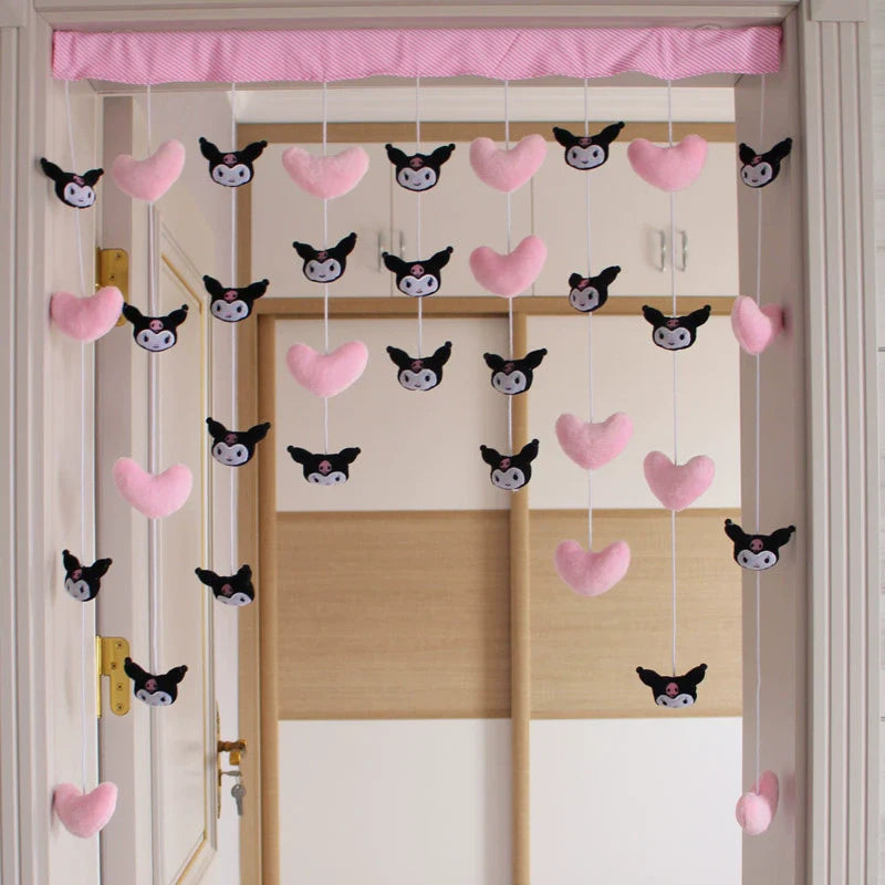 Punch-Free Melody Heart For Home Girl Hanging Curtain