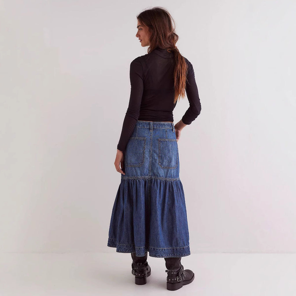 Fashion Retro Women's Casual Denim Skirt