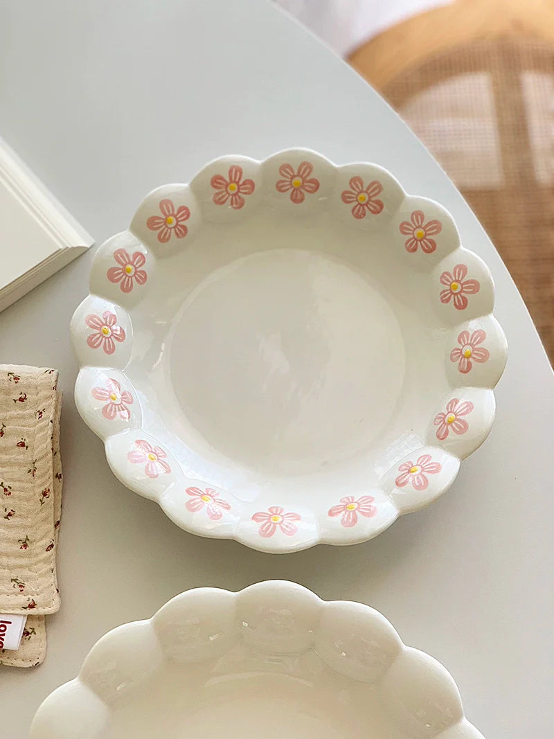 Petal Edges High Temperature Underglaze Porcelain Plate