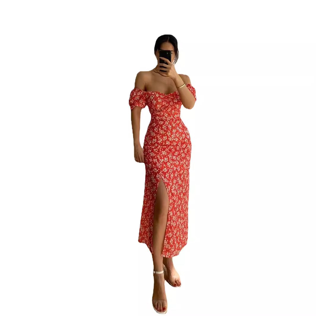 Women's Sheath Split Collar Girl Dress