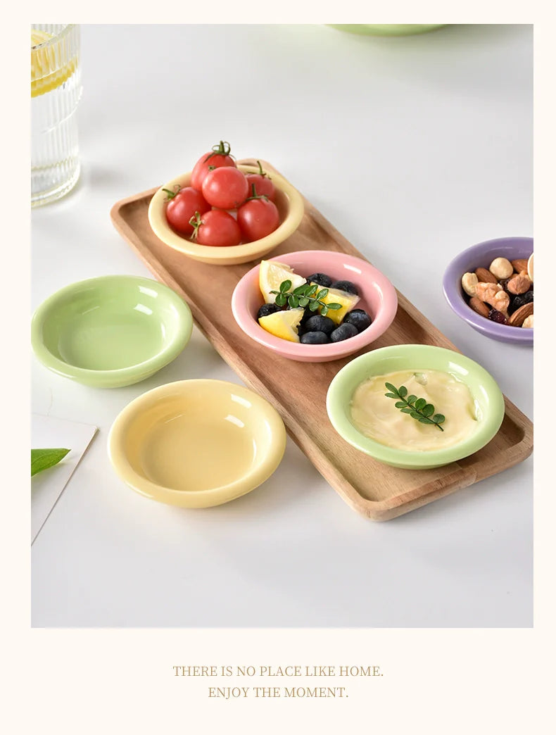 Gentle Lighting Dining Cream Style Ceramic Small Plate