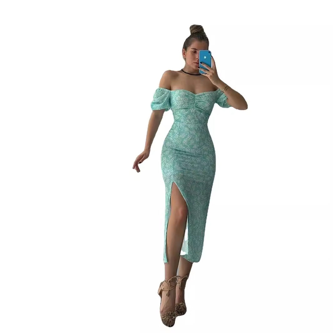 Women's Sheath Split Collar Girl Dress