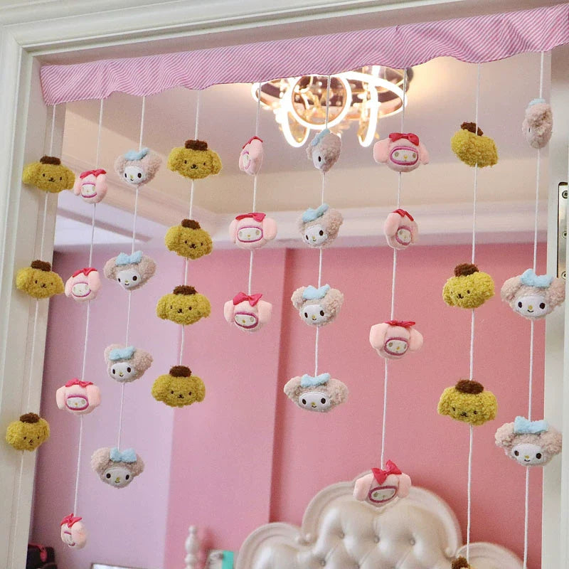 Punch-Free Melody Heart For Home Girl Hanging Curtain