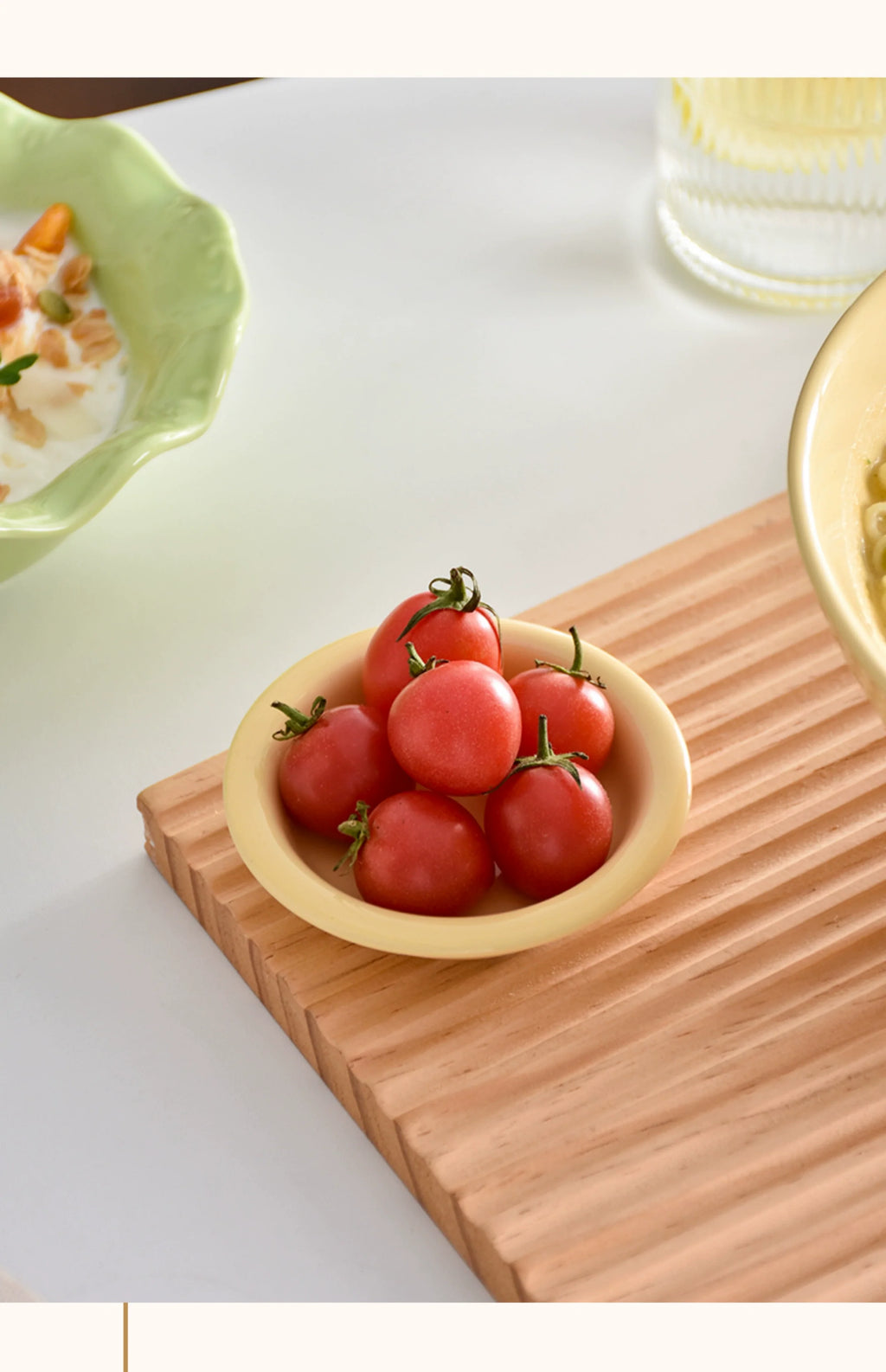 Gentle Lighting Dining Cream Style Ceramic Small Plate