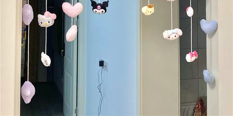 Punch-Free Melody Heart For Home Girl Hanging Curtain