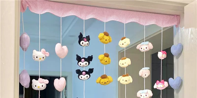 Punch-Free Melody Heart For Home Girl Hanging Curtain