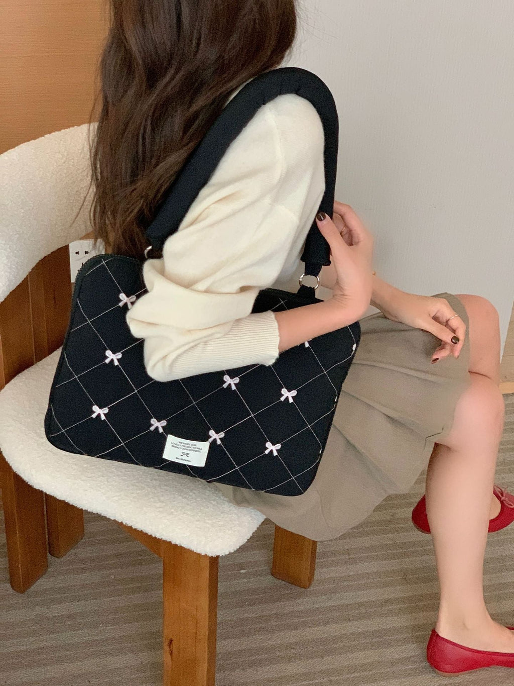 One-shoulder Sweet All-matching Computer Bag