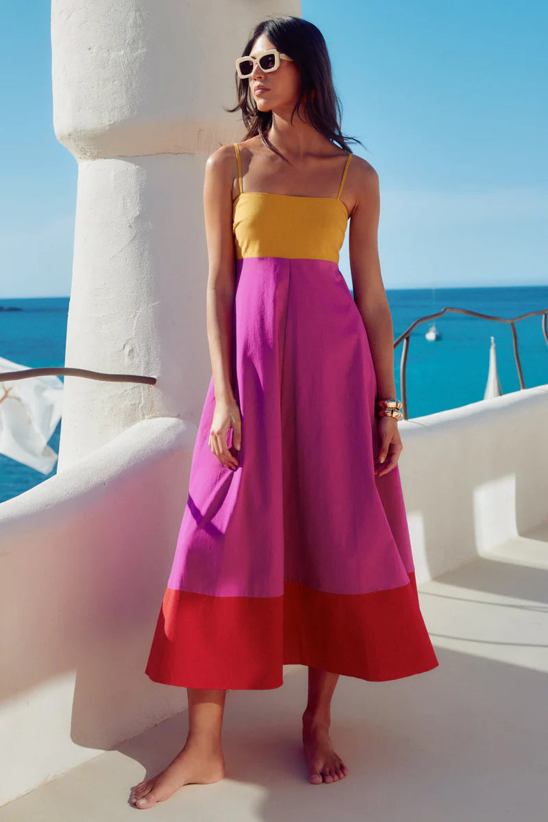 Vacation Style Long Camisole Dress
