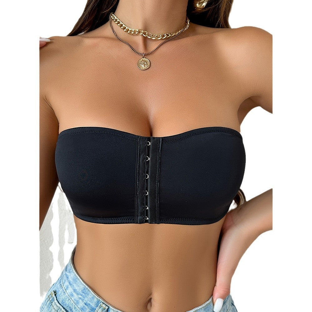 Front Buckle Tube Top Strapless Seamless Underwear