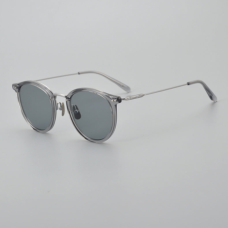 Handmade Medium Gold Pure Titanium Polarized Sunglasses