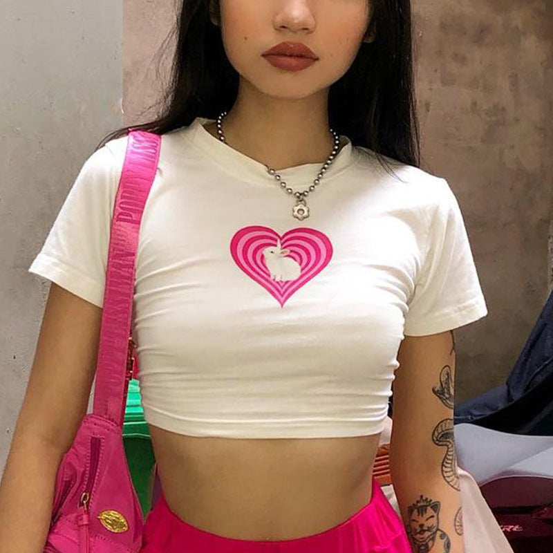 Women's Fashion Slim-fit Versatile Printed T-shirt