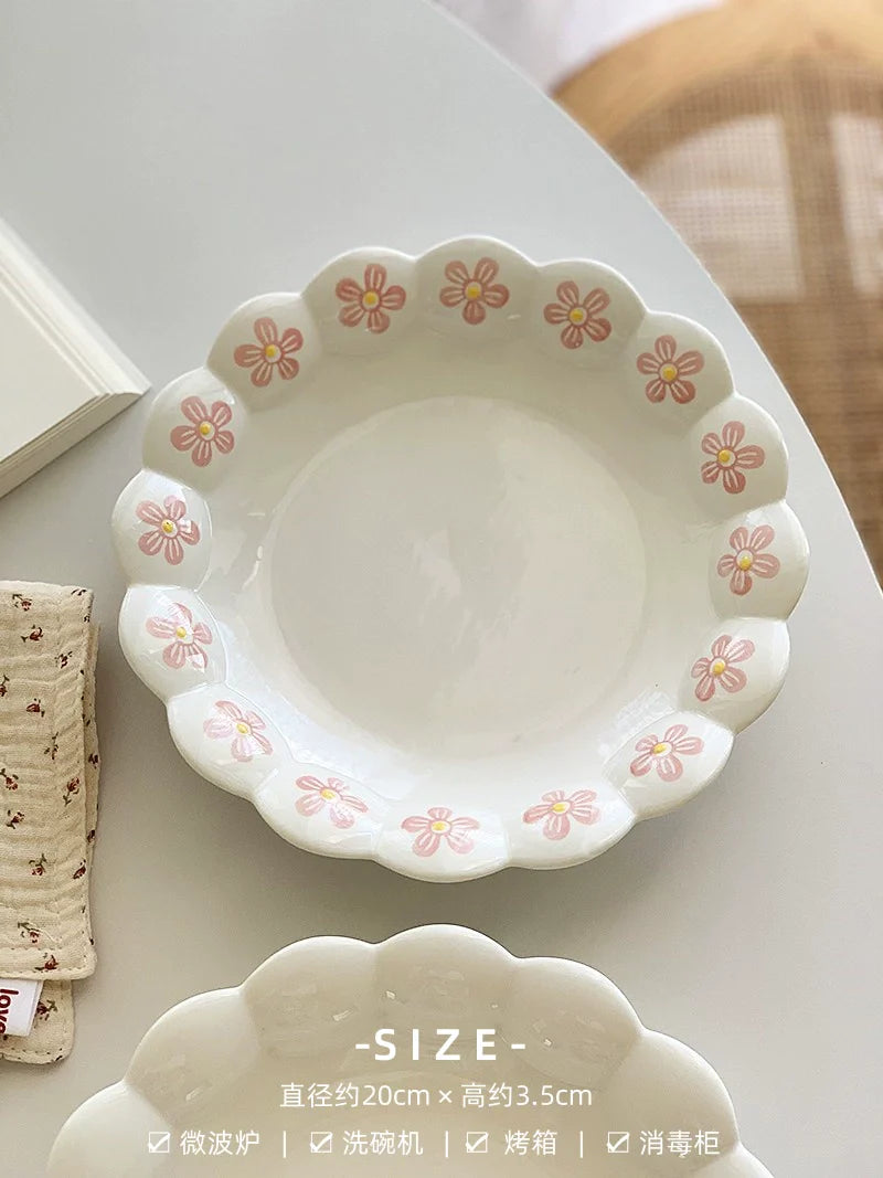 Petal Edges High Temperature Underglaze Porcelain Plate