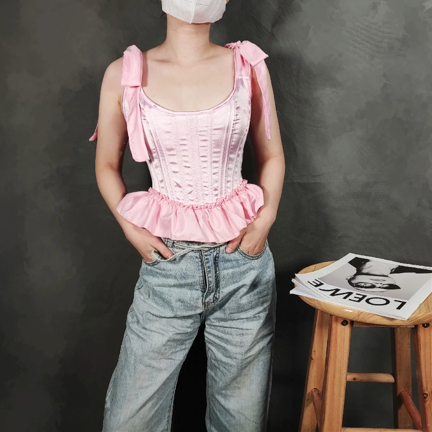 Fishbone Hot Girl Ruffled Hem Camisole Bra