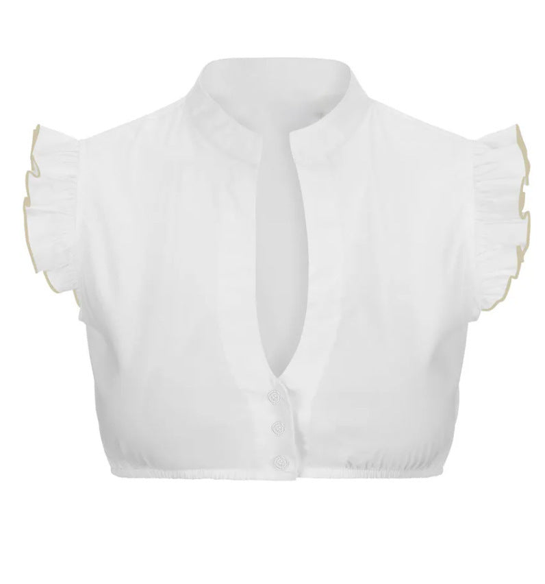 Women's Fashion Dingdong White Shirt