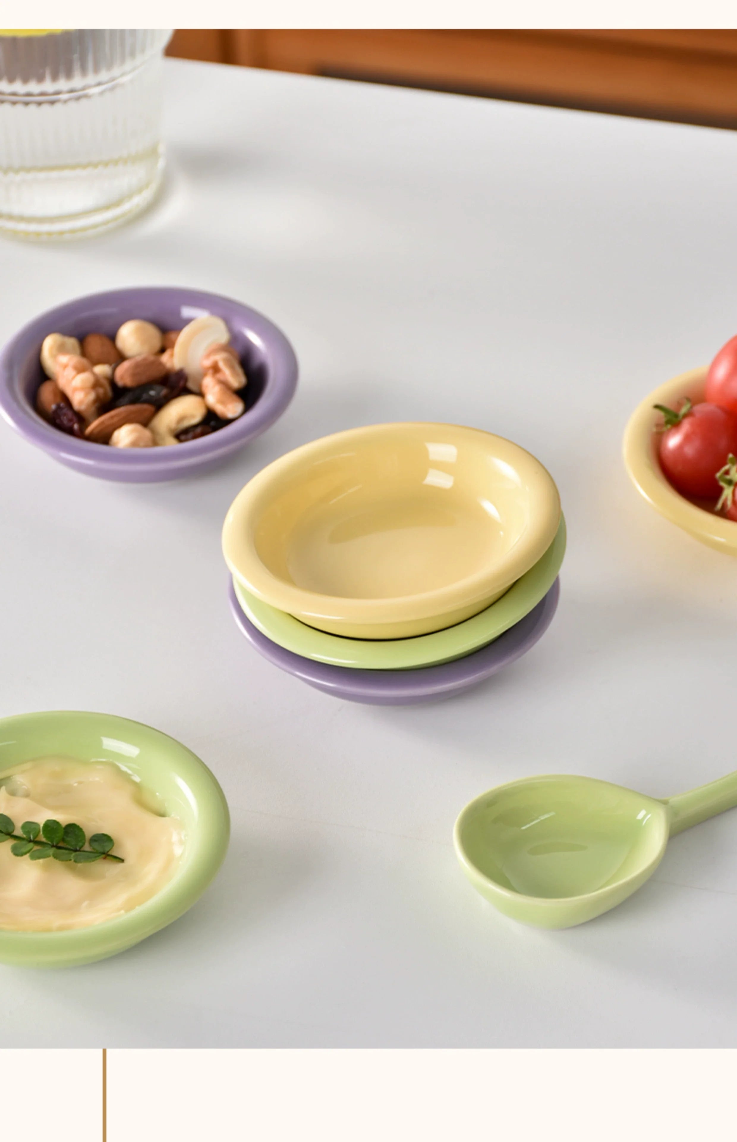 Gentle Lighting Dining Cream Style Ceramic Small Plate