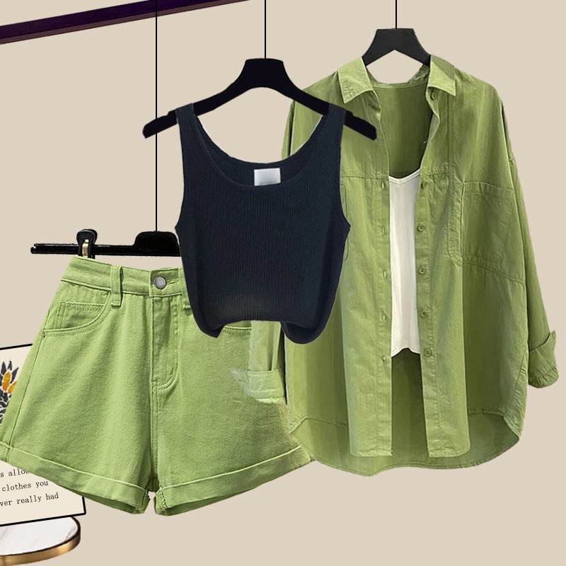 Summer Mint Style Dopamine Wear Match Suit Women