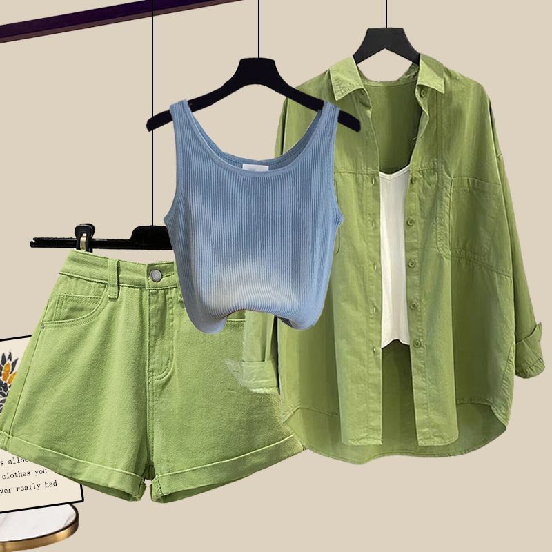 Summer Mint Style Dopamine Wear Match Suit Women