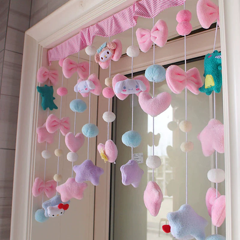 Punch-Free Melody Heart For Home Girl Hanging Curtain