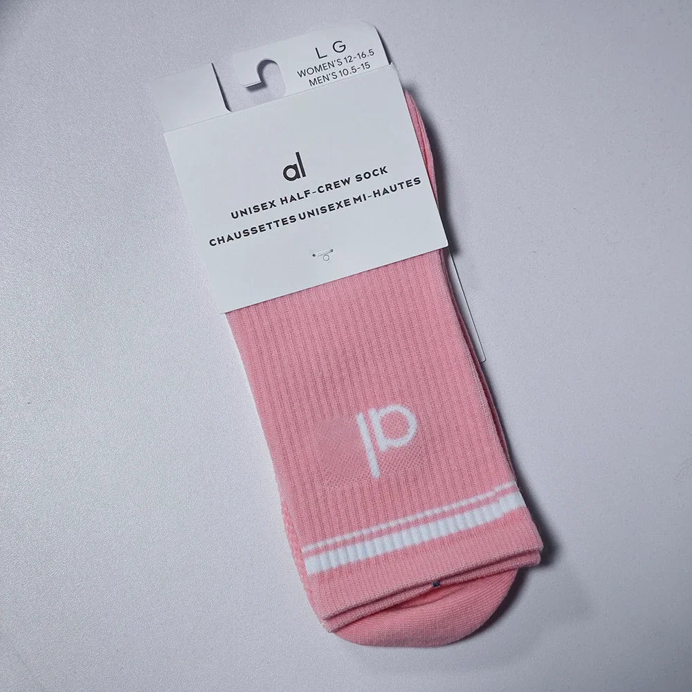 Yoga Socks Summer Lightweight Sports Socks Cotton Stockings 18cm Long Socks Mesh Breathable Socks Gym Outdoor Soft Comfort AL