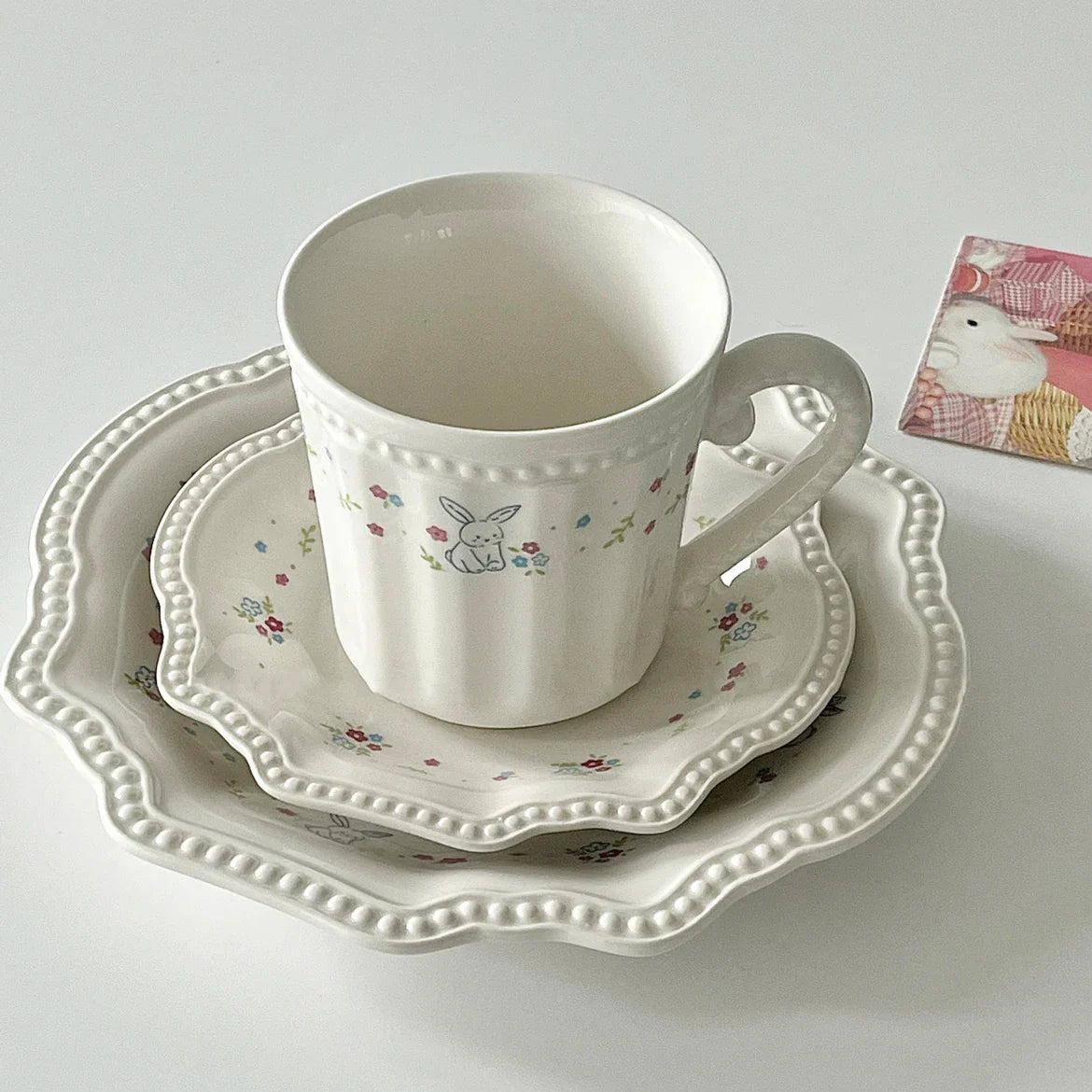 Fashion Floral Print Porcelain Bowl Cute 5Inches/7Inches