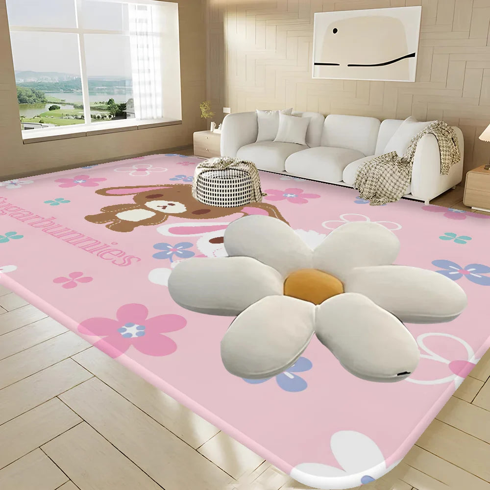 Sugarbunnies Anime Kawaii Entrance Door Mat Washable Non-Slip Living Room Sofa Chairs Area Mat Kitchen Welcome Doormat
