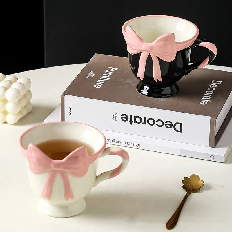 Cute Big Bowknot Decorative Mug