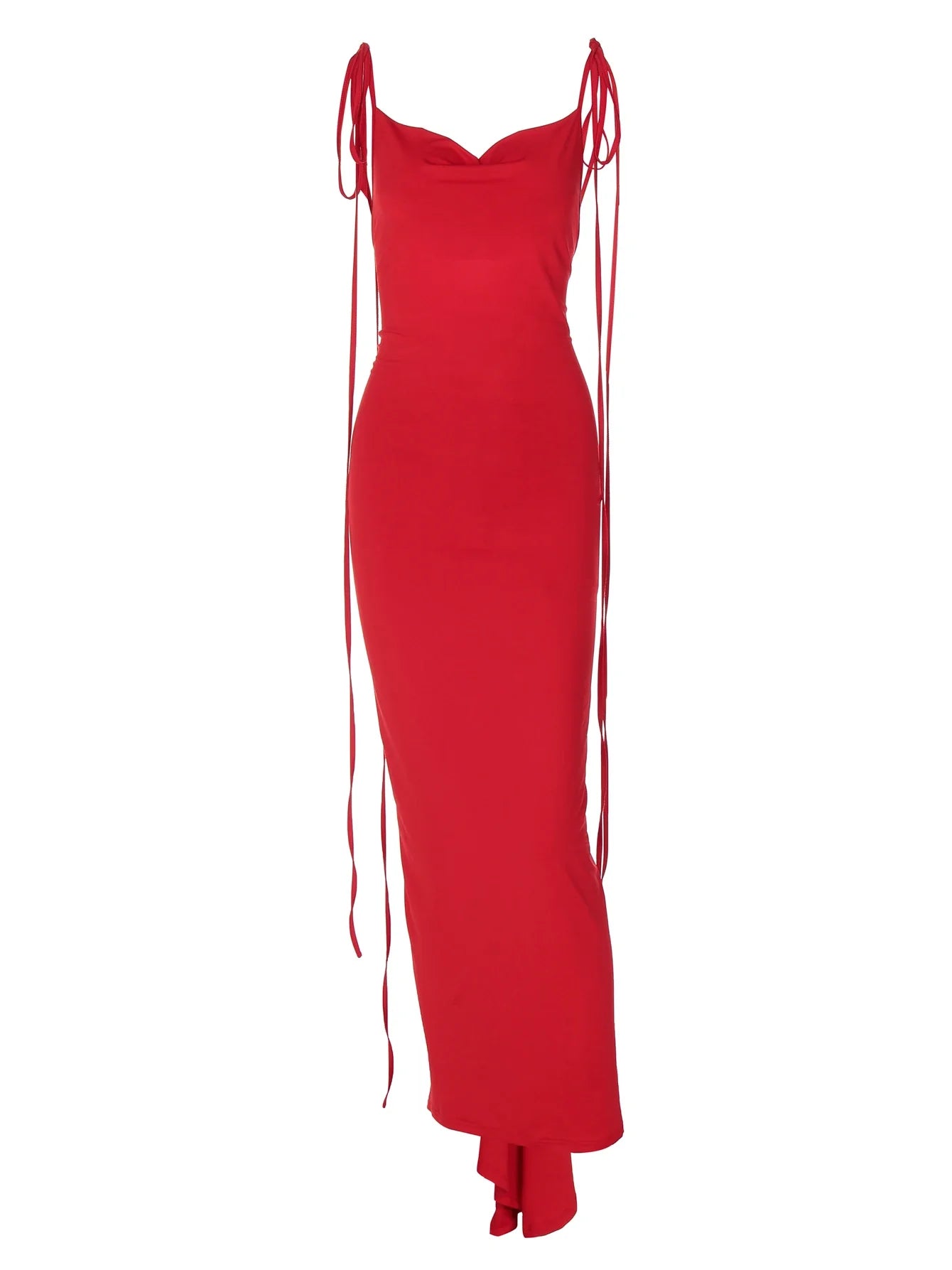 Sexy Backless Maxi Dress Women Spaghetti Strap Lace Up Solid