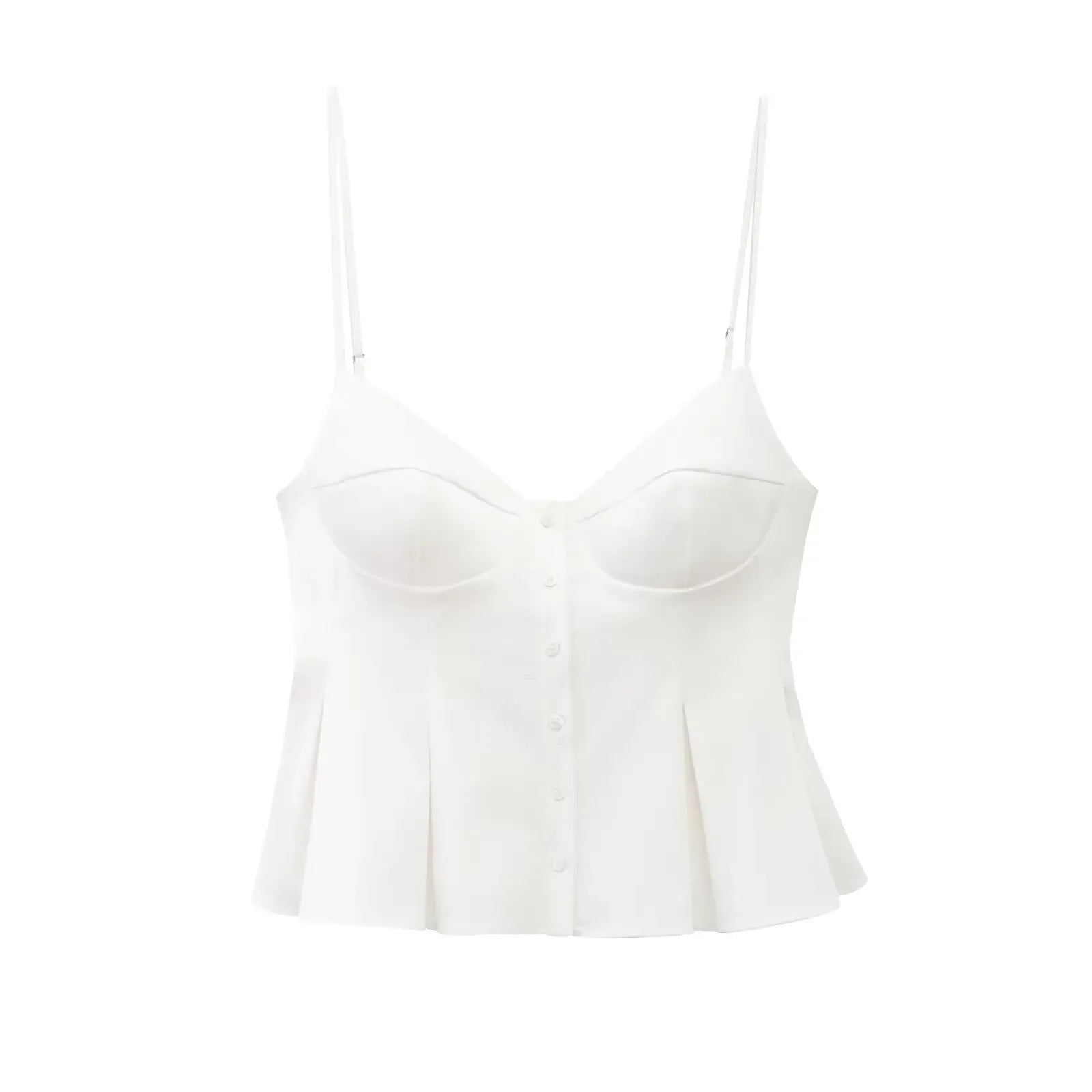 Women's Poplin T-Shirt Tops Summer New Sexy Camis Tank For Ladies Fashion White Color Short Chic Casual Party Top