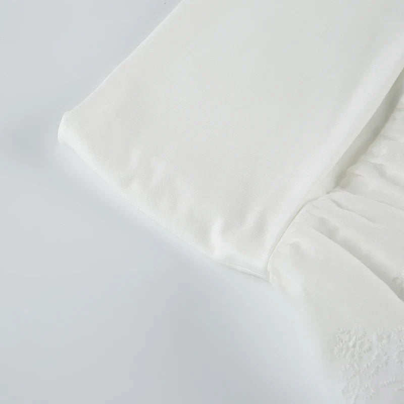 White Lace Pleated Skirt with Shorts Cute Coquette Low Rise Patchwork Super-short Mini Skirt