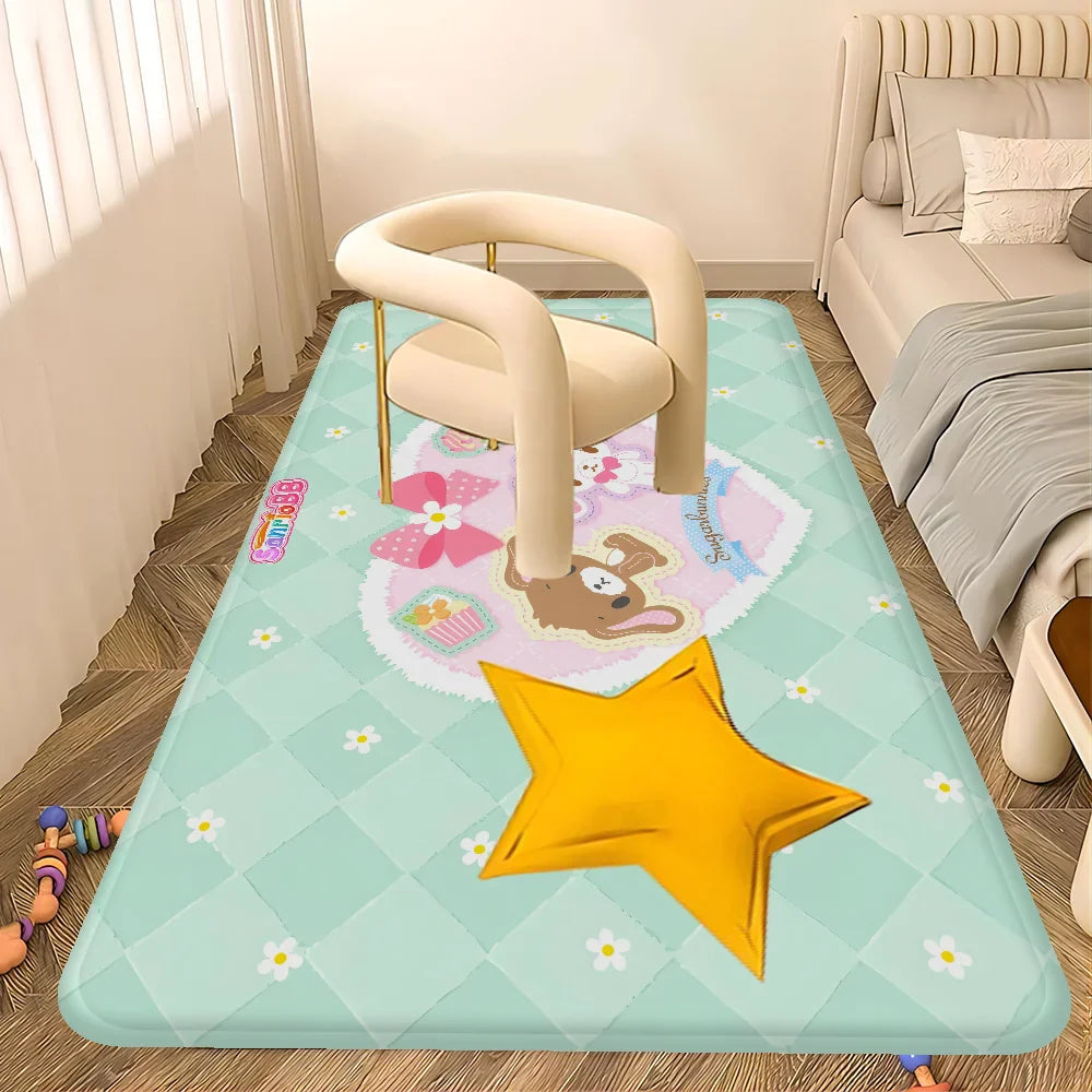 Sugarbunnies Anime Kawaii Entrance Door Mat Washable Non-Slip Living Room Sofa Chairs Area Mat Kitchen Welcome Doormat