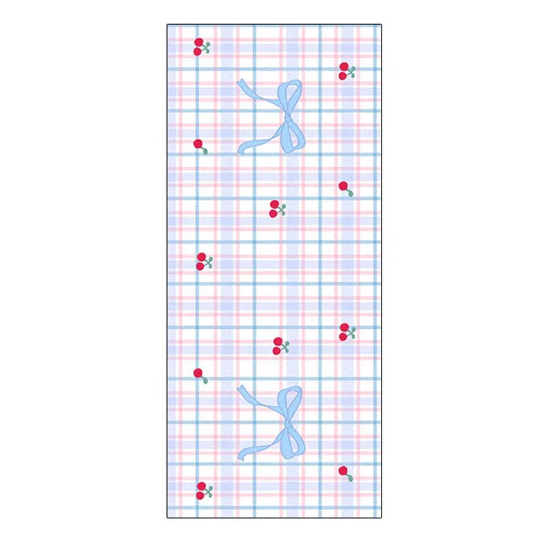 Floor Mat Runner Rugs Striped Bow Carpet Soft Fluffy Long Foot Mats Cute Sweet Home Decoration Carpets