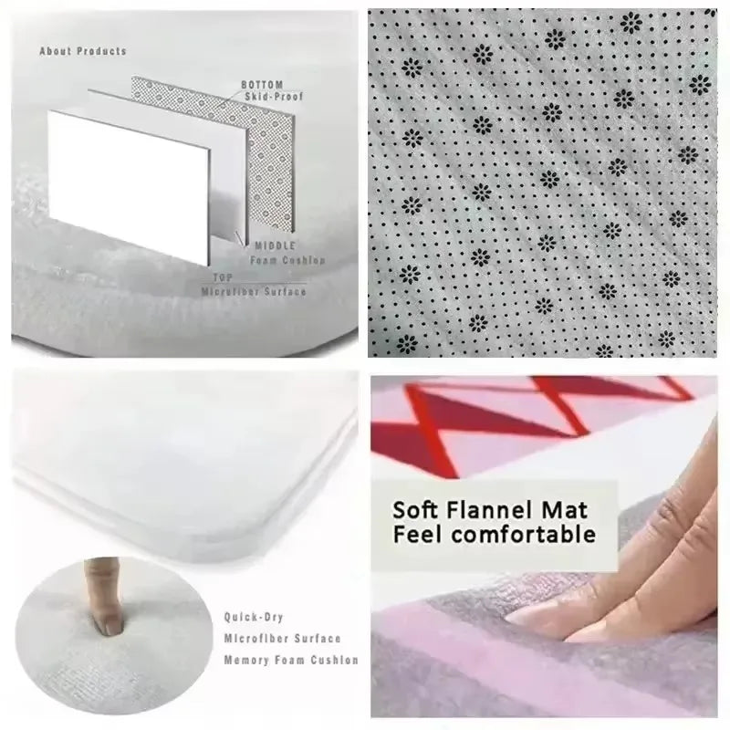 Juicy Couture Floor Mat Rectangle Anti-slip Home Soft Rug