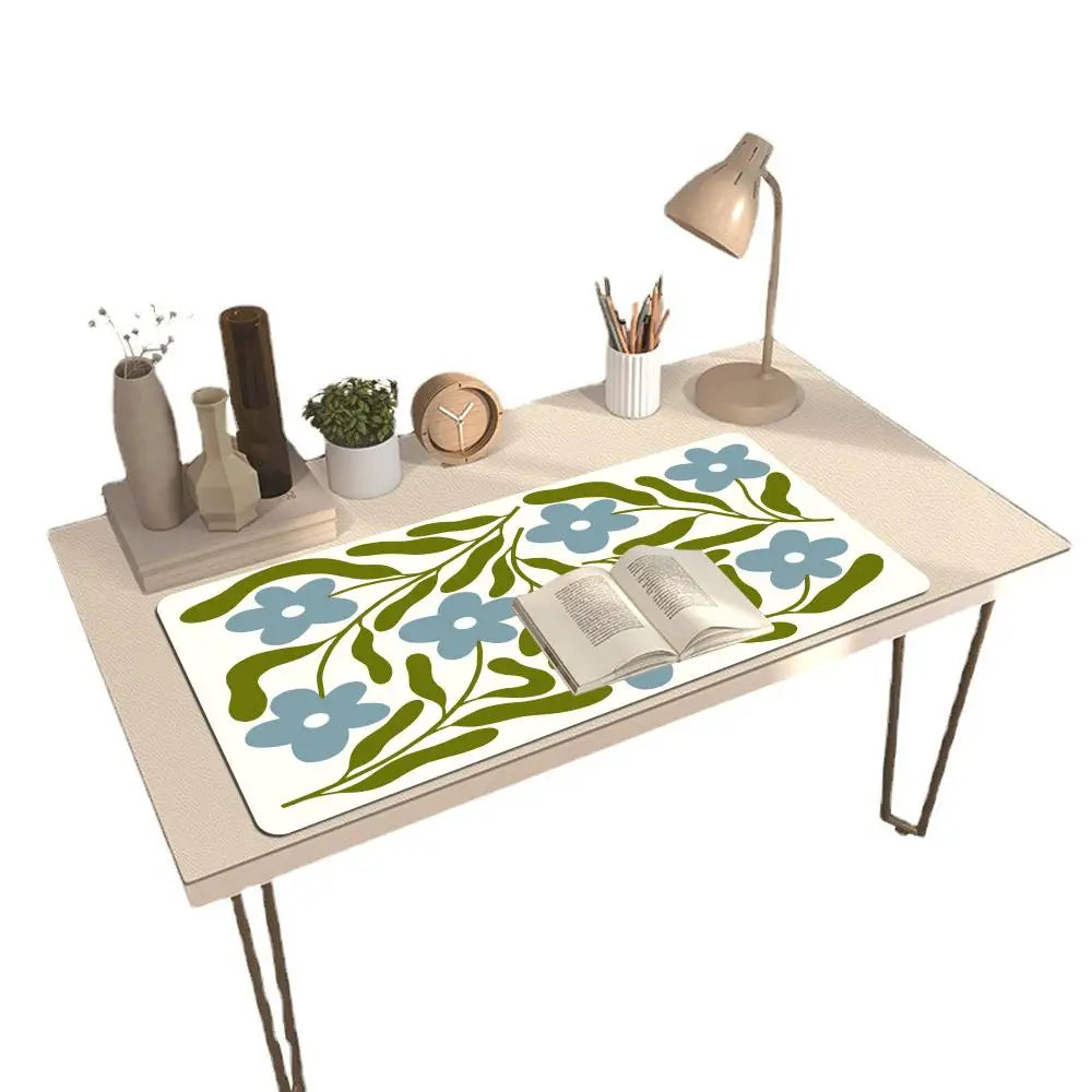 Large Computer Mouse Pad Pink Abstract Flower Office Desk Mat Game Player Desktop Accessories Keyboard Protection Pad