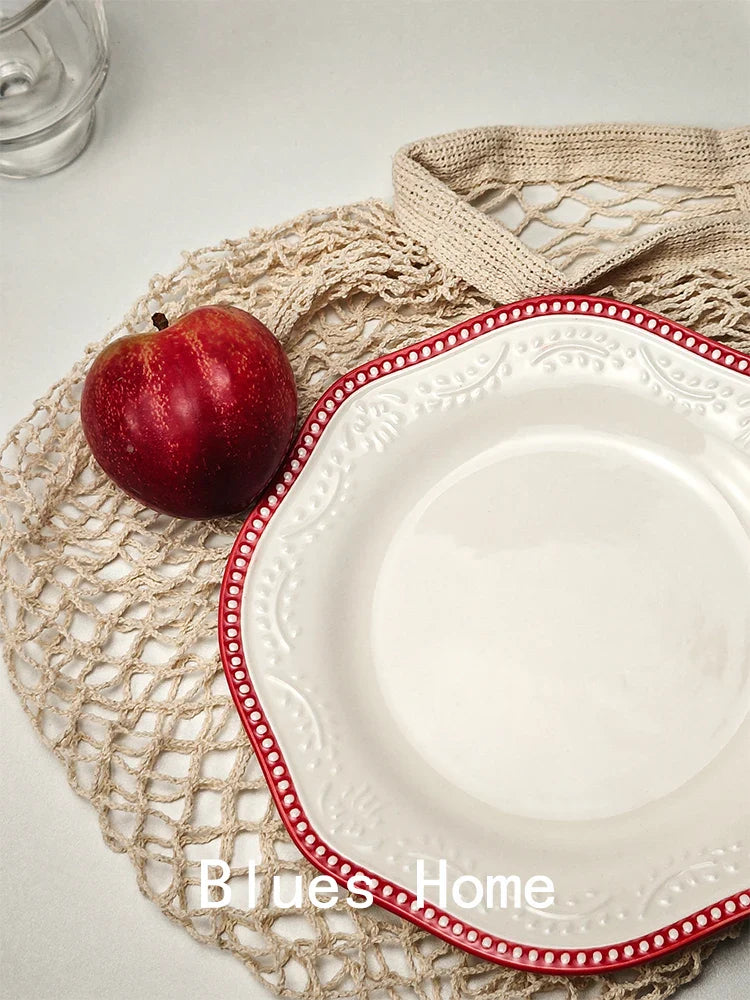 French Dessert Exquisite Retro Ceramic Plate