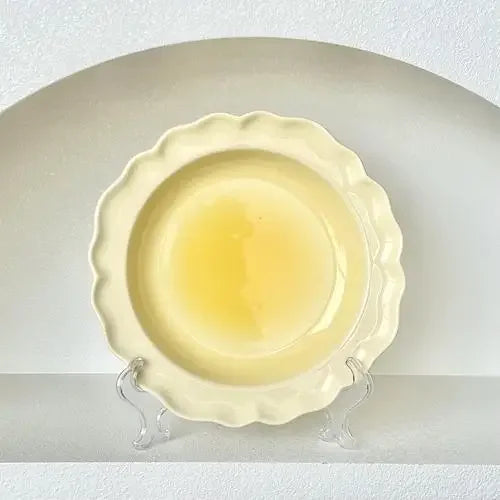 Cute Blush Gradient Plate Dessert Fruits and Vegetables Plate Yogurt Rice Bowl Underglaze Ceramic Tableware Set