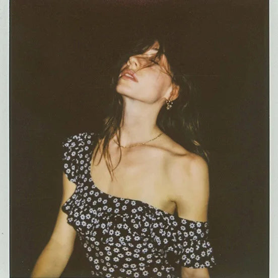 French Daisy Vintage Girl Silk Polka Dots U Neck V Back Sexy Summer Women Long Dress