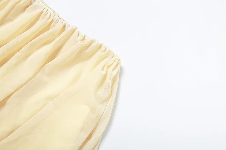 Ruched 2-Piece Set Women Halter Backless Elegant Tank Tops+Waist Skirts Solid Sexy Summer Matching Suits