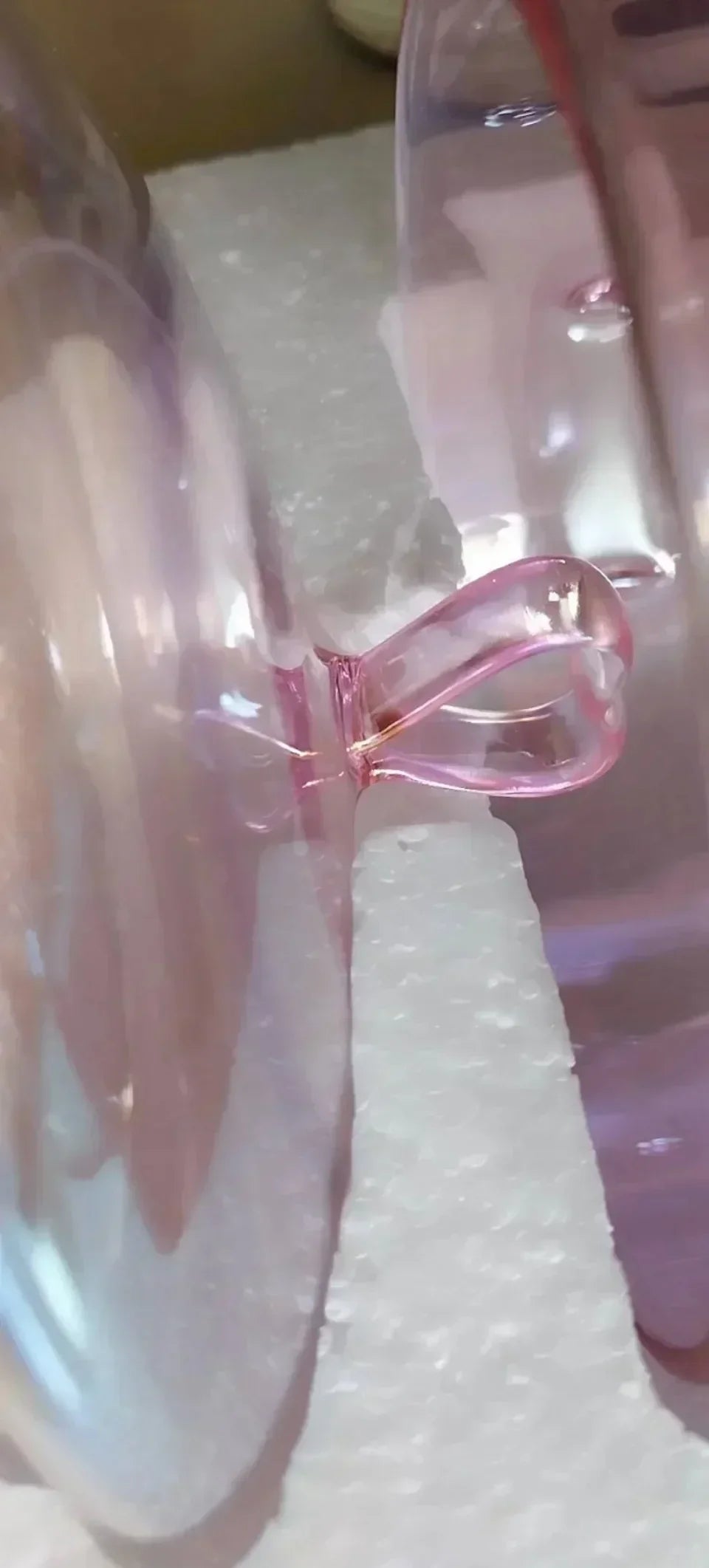 Pink Transparent Glass Pot for Cooking Heat-resistant Binaural Handle / Soup Bowl Kitchen Stock Pot