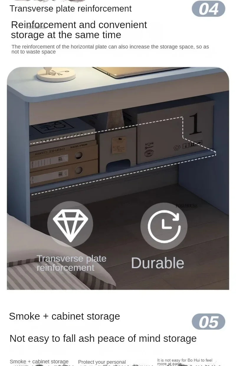 Girl Pink Bookshelf and Bookcase Integrated Study Desk with Storage Gaming Table Modern Office Furniture