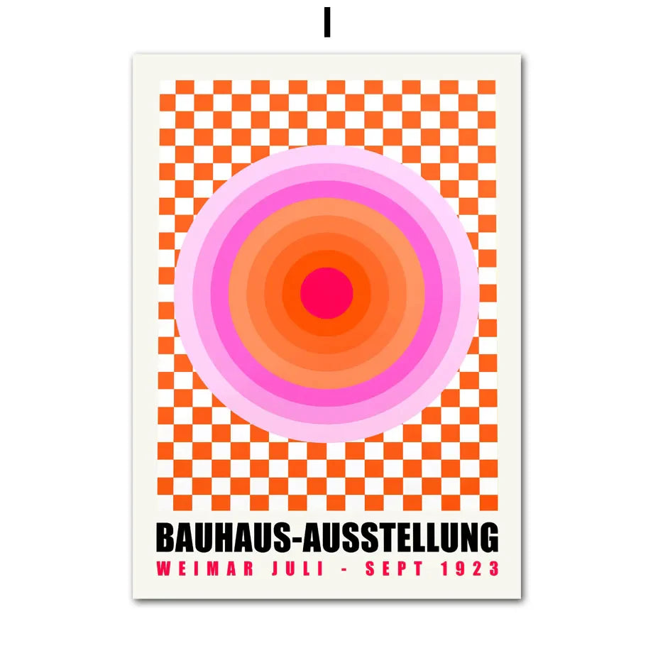 Pink Matisse Flower Market Bauhaus Cocktail Abstract Gallery Wall Art Canvas Painting Poster Print Picture