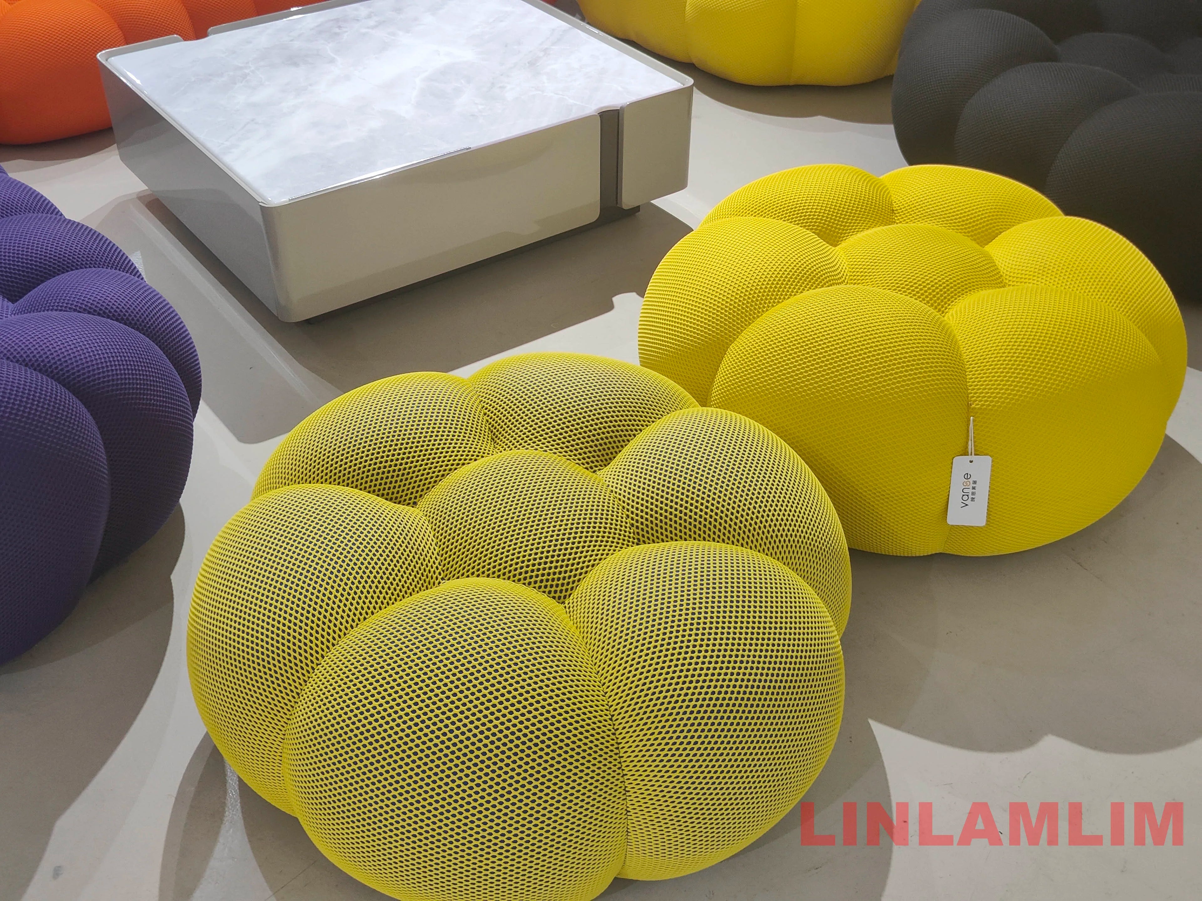 Contemporary Cloud-Shaped Sofa Modular Cloth Couch Fabric Curved Designer Sofa Set