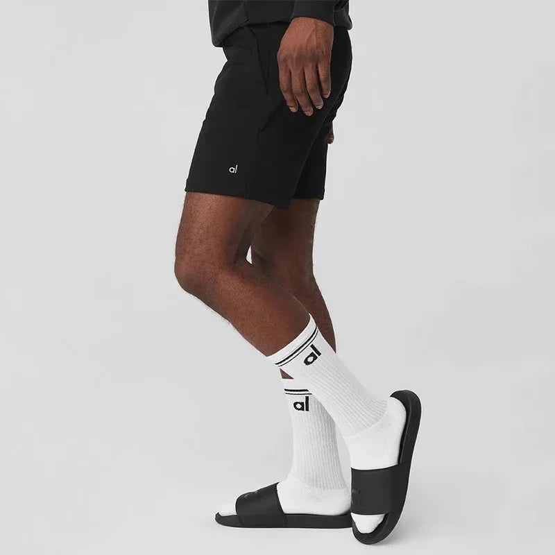 Yoga Socks Summer Lightweight Sports Socks Cotton Stockings 18cm Long Socks Mesh Breathable Socks Gym Outdoor Soft Comfort AL